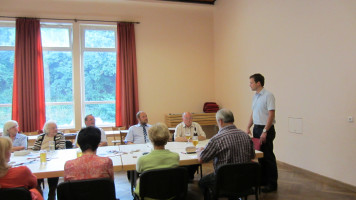 Florian Töpper im Sportheim Wipfeld beim Ehrenabend des SPD-Ortsvereins