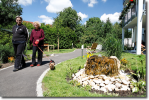 Gartenanlage des Hauses BeneVit