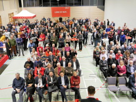 Gäste aus Politik, Wirtschaft, Gesellschaft und Vereinen beim Neujahrsempfang der SPD Stadt & Land in Dittelbrunn